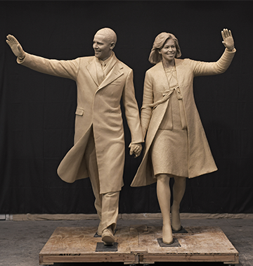 President Barack Obama and First Lady Michelle Obama original clay pattern by STUDIOEIS